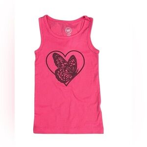 Wonder Nation Pink Butterfly Heart Tank Top – Size 4/5
